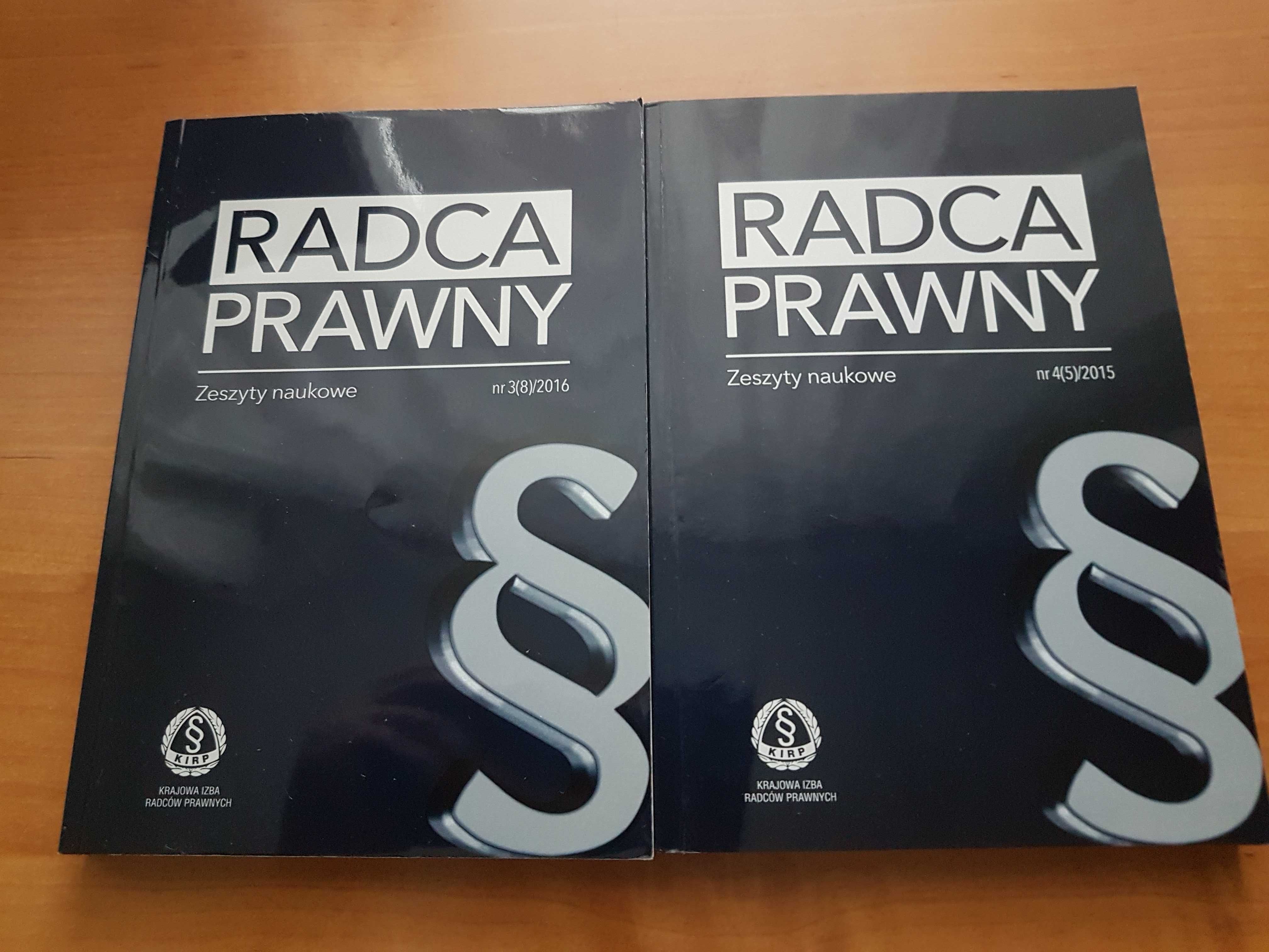 Radca prawny zeszyty naukowe 2 szt.