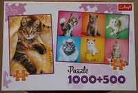 Пазл Trefl Cats 1000+500