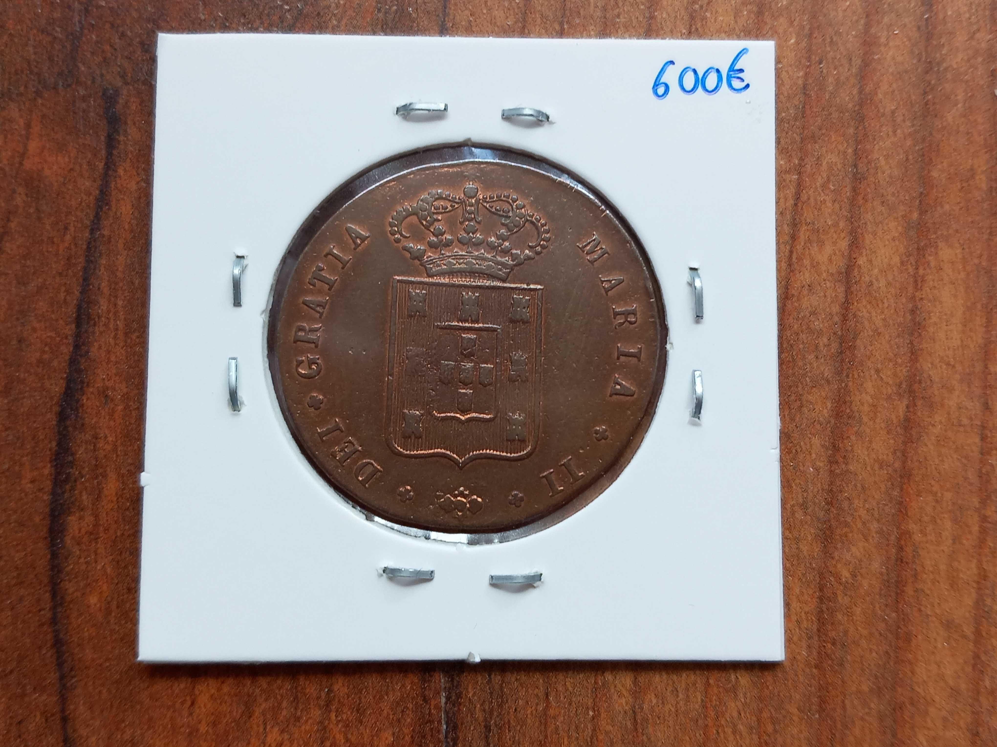 Moeda V Reis 1836 D. Maria II (5593 Exemp.)