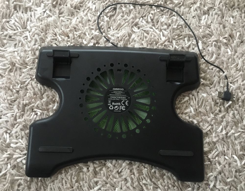Podstawka podkładka chłodząca pod laptopa zielona wentylator cool pad