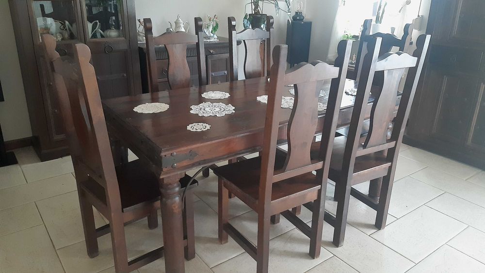 Stół rozkładany Bombai- drewno-palisander. Część zestawu. Cudny!