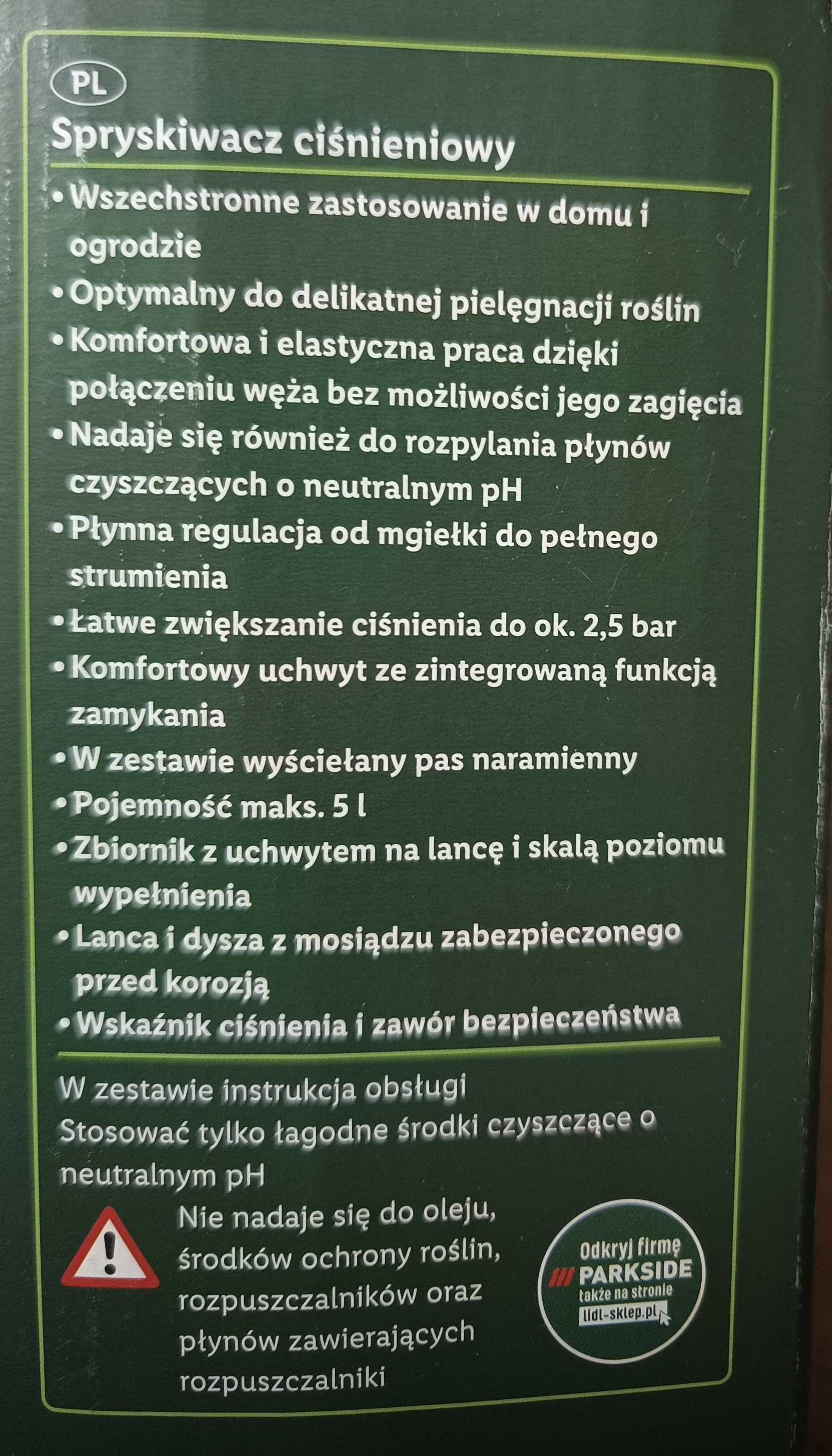 Spryskiwacz opryskiwacz ciśnieniowy