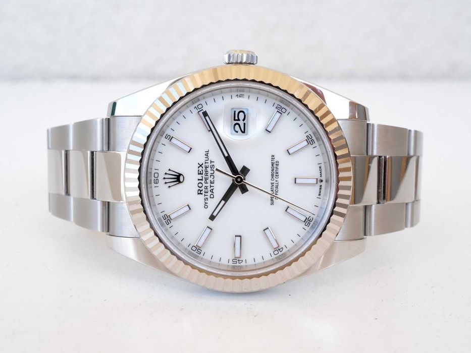 Rolex Datejust 41mm Oyster White Index Dial