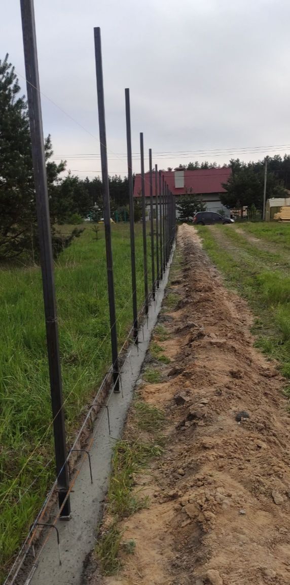 Забори з профлиста. Бетонні роботи. Отмоски. Фундаменти