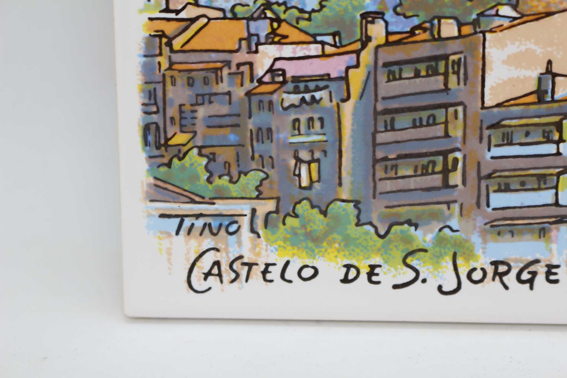 Azulejo de Pendurar Artesanato Vista Castelo S. Jorge Lisboa