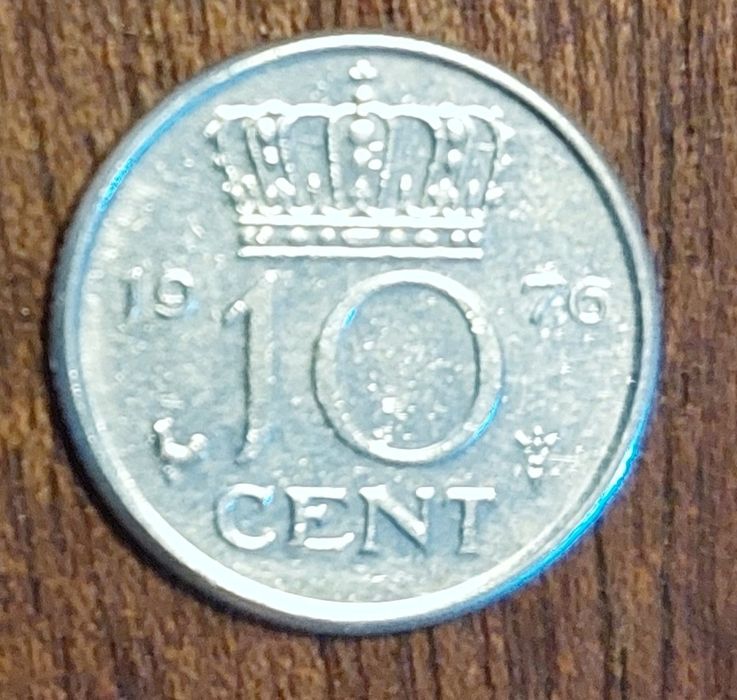 Moeda Holandesa de 1976 (10 Cent.)