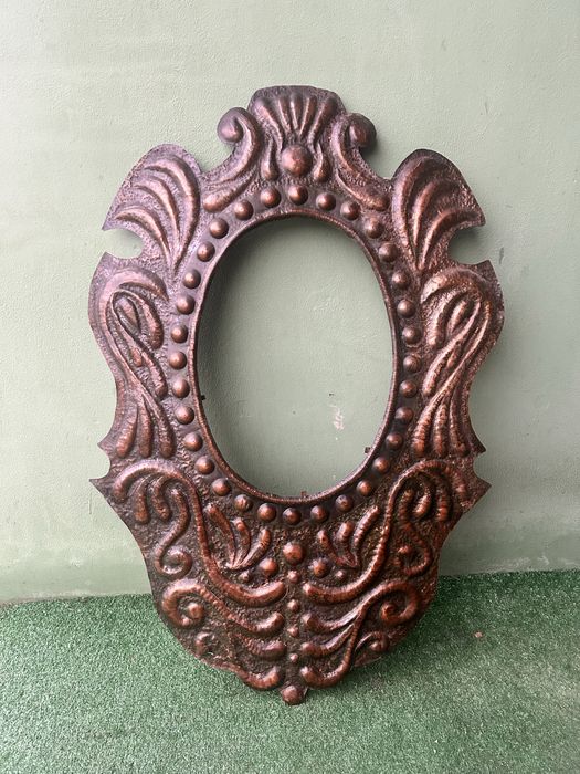 Duża rama zdobiona metalowa ok 100cm vintage retro