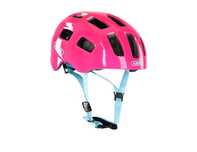 Kask rowerowy dziecięcy ABUS Youn-I 2.0 różowy 48-54 cm (S) lampka Led