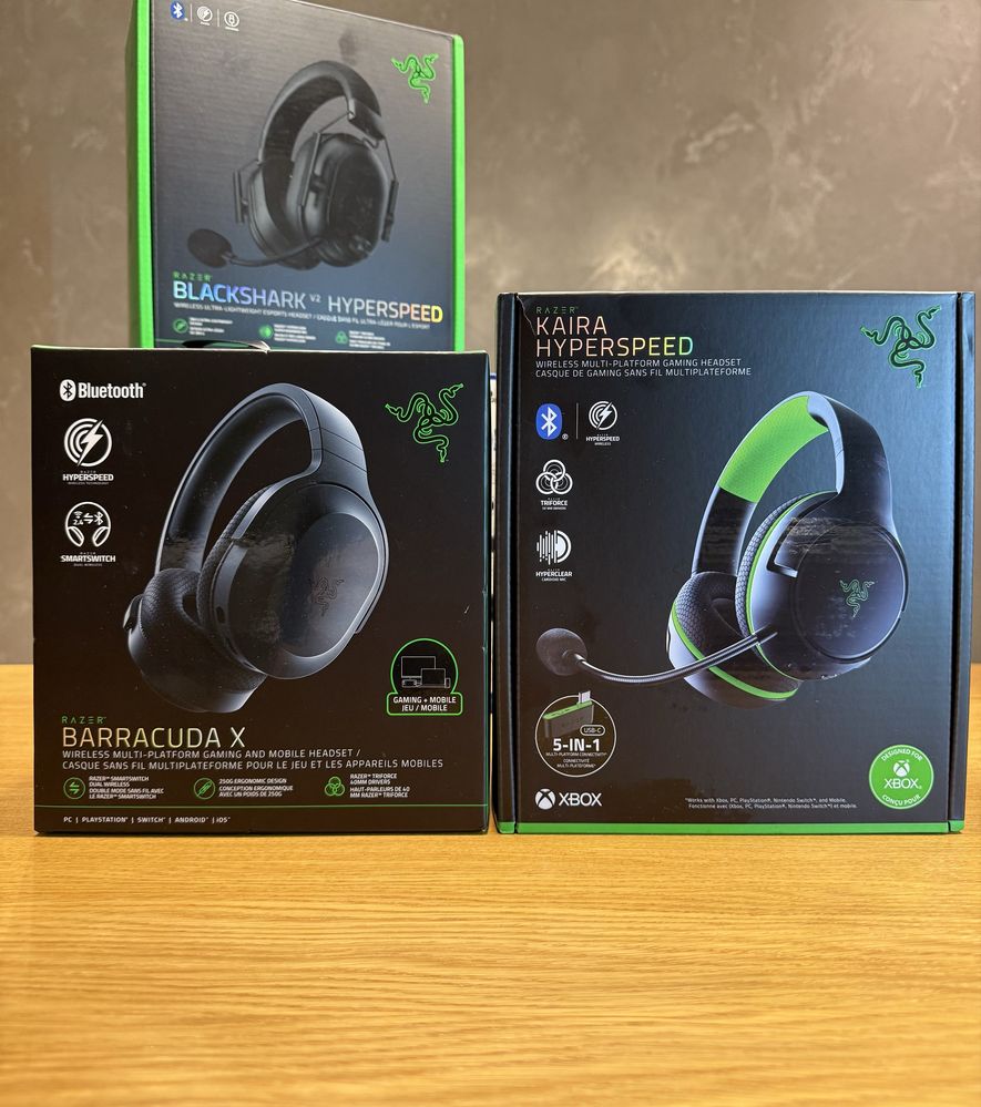 Навушники Razer Barracuda, Blackshark V2 Pro, HyperSpeed, Kaira,Kraken