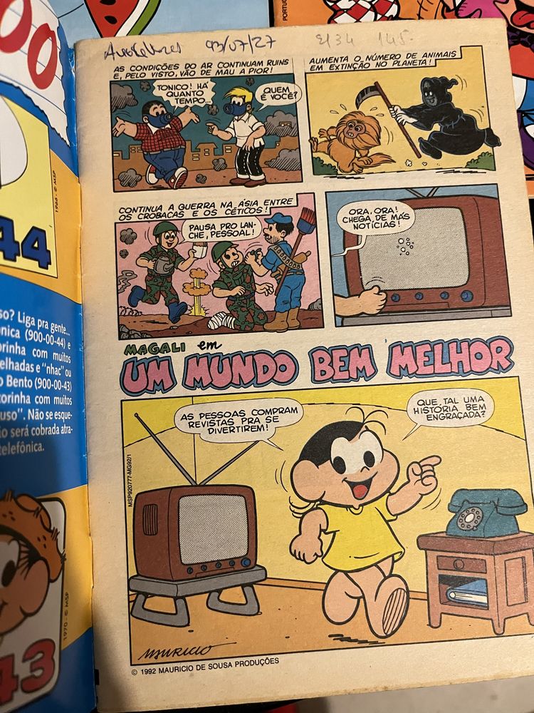 8 livros banda desenhada Magali