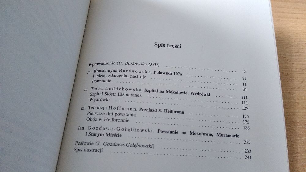 Z powstańczych przeżyć 1944 roku Baranowska Ledóchowska Hoffmann