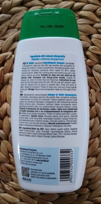 DR SEIDEL Szampon hipoalergiczny dla psów i kotów 220 ml