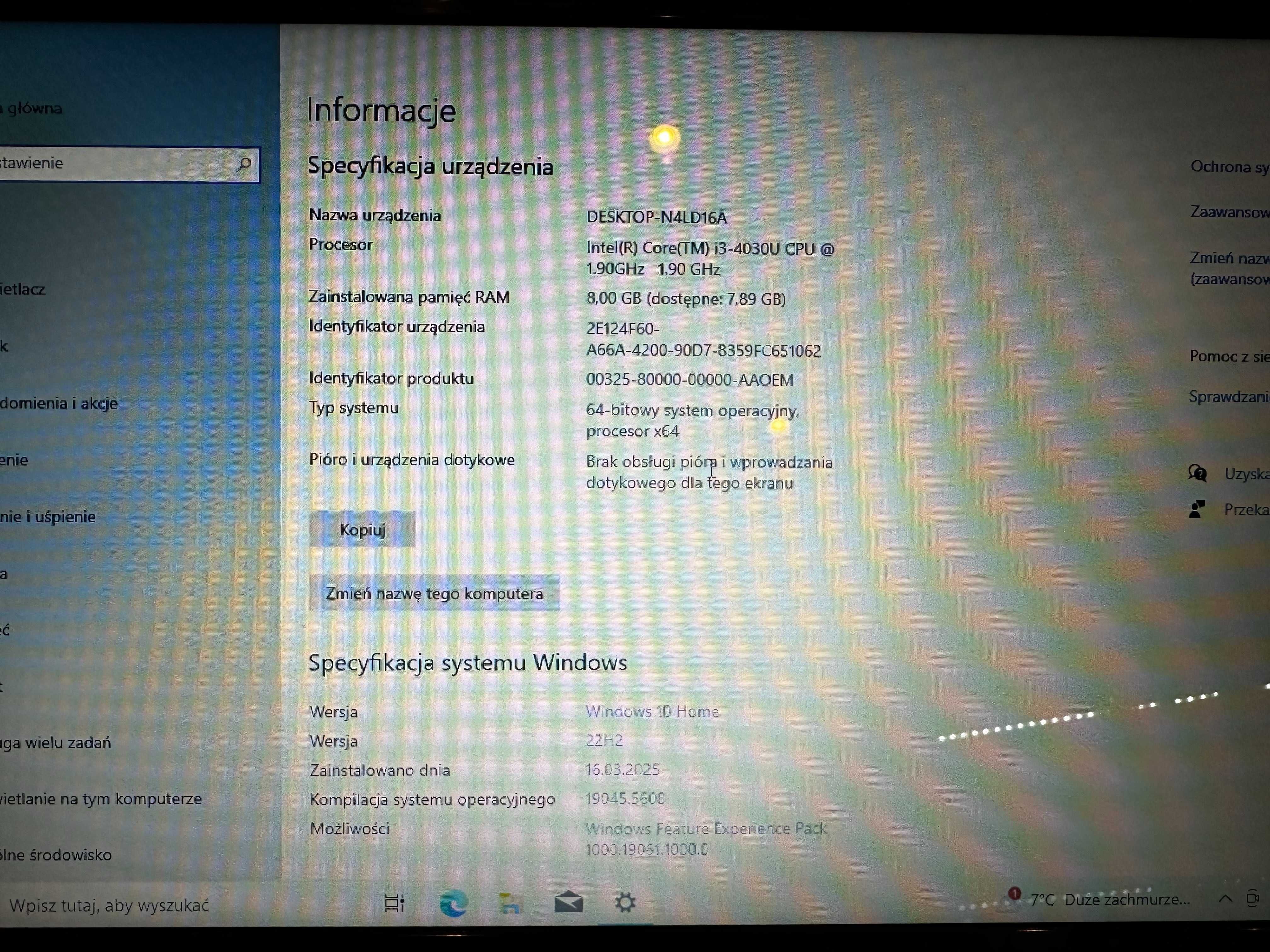 Laptop Lenovo G50-70 8GB RAM i3-4030U SSD Crucial 240GB