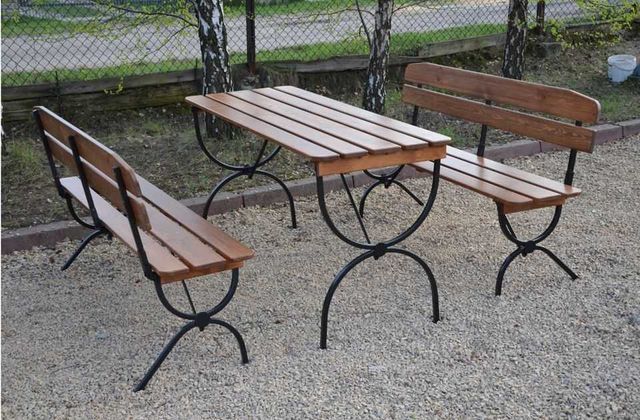 Zestaw ogrodowy - Stół + 2 Ławki 180 cm, nowe
