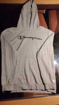 Sweatshirt champion cinzenta com logotipo estampado