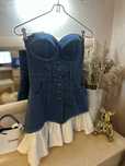 Джинсовий корсет Bustier brand+юбка