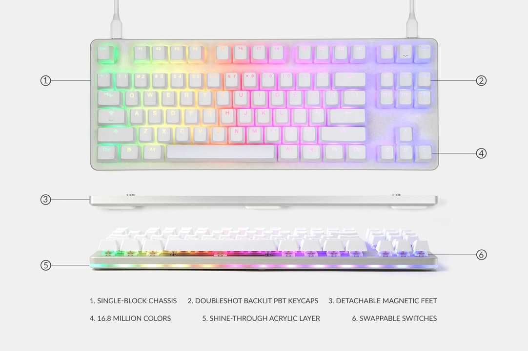 Klawiatura mechaniczna K-Type, Massdrop, RGB