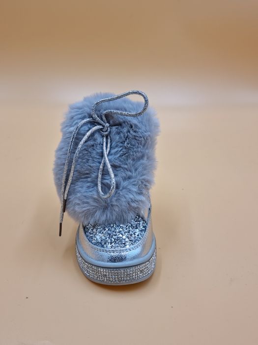 Buty dziewczęce 31-36 cekiny futerko zimowe