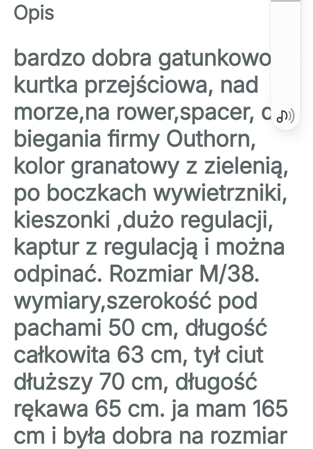 Kurtka przejściowa damska wiatrówka firmy Outhorn r.38/M