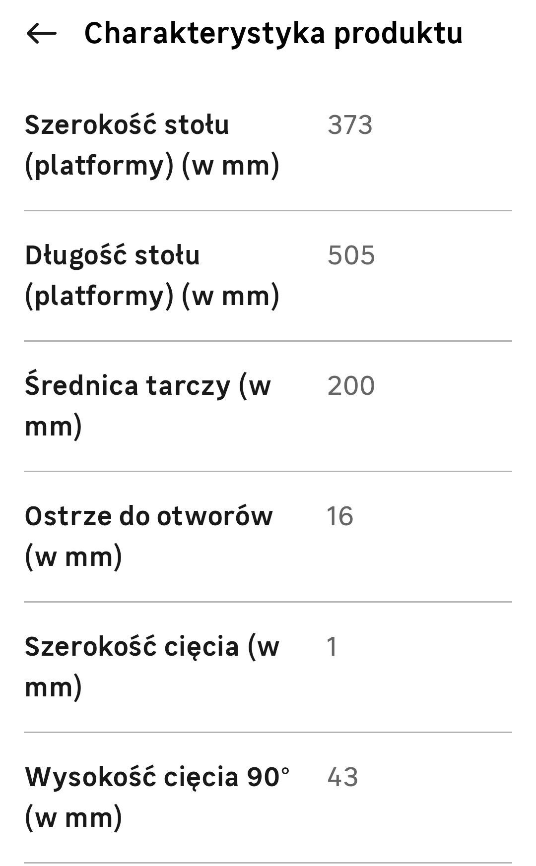 Pilarka stołowa TS200/800BN 200/16 mm 800W