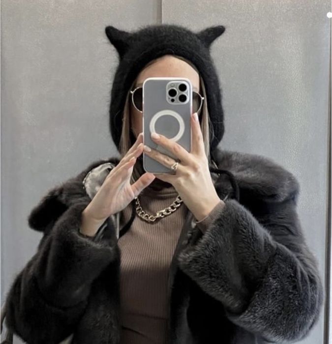 Котошапка, шапка, чепчик пух норки