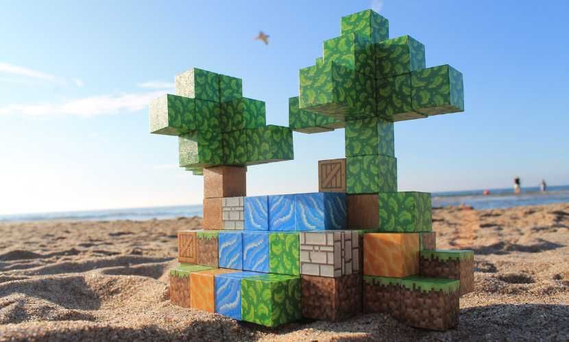 Magnetyczne klocki jak Minecraft – 100 elementów biom leśny NOWYGratis