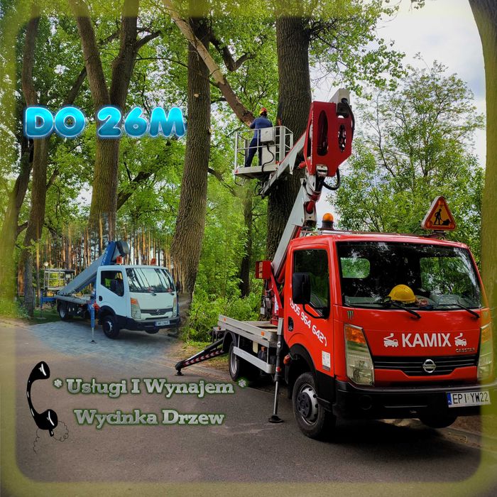 -->Usługi/wynajem zwyżka/podnośnik koszowy {wycinka drzew} do 26m< --