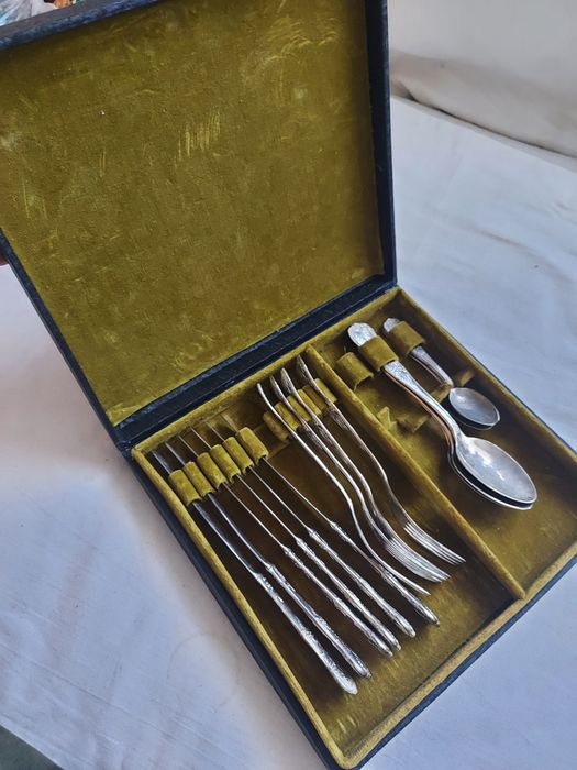 Vtg ITALY Plated A800 EP ZING sztućce posrebrzane