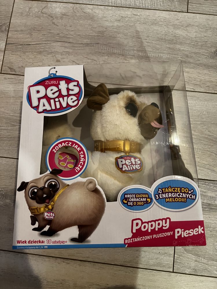 NOWY Tańczący Piesek Pies Mops Interaktywny Pluszak Zuru Pets Alive