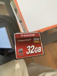 Cartao memoria compact flash cf 32gb trascend 800x 120mbs card para samplers akai mpc