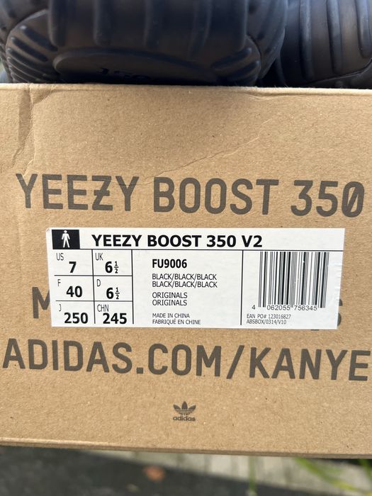 Adidas Yeezy Boost 350 V2 Black Static Non Reflective 40 buty czarne