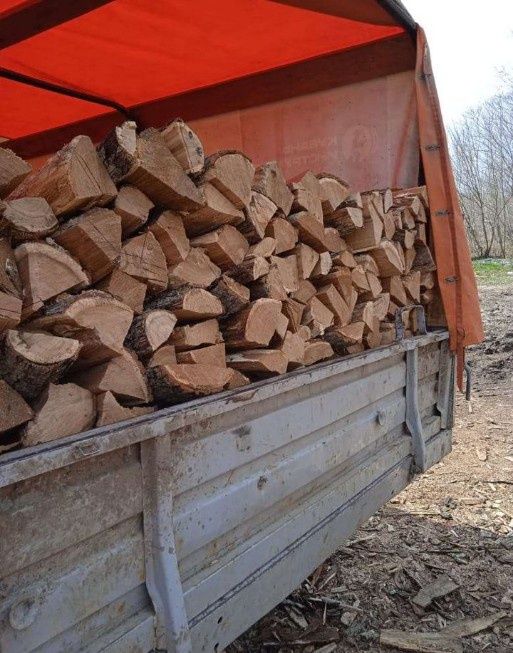 Рубленные дубовые дрова