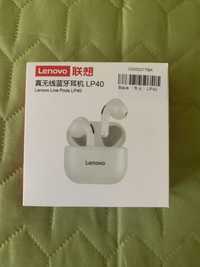 Продам бездротові навушники Lenovo  lp40 Black/White
