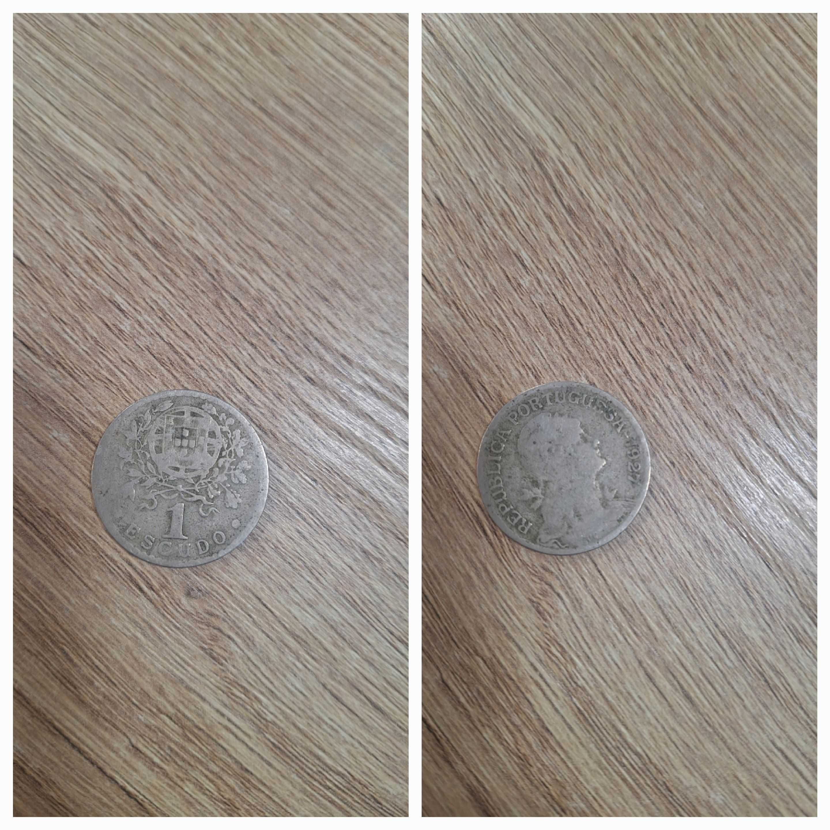 Vendo moedas de 1 escudo e 50 centavos de diversos anos