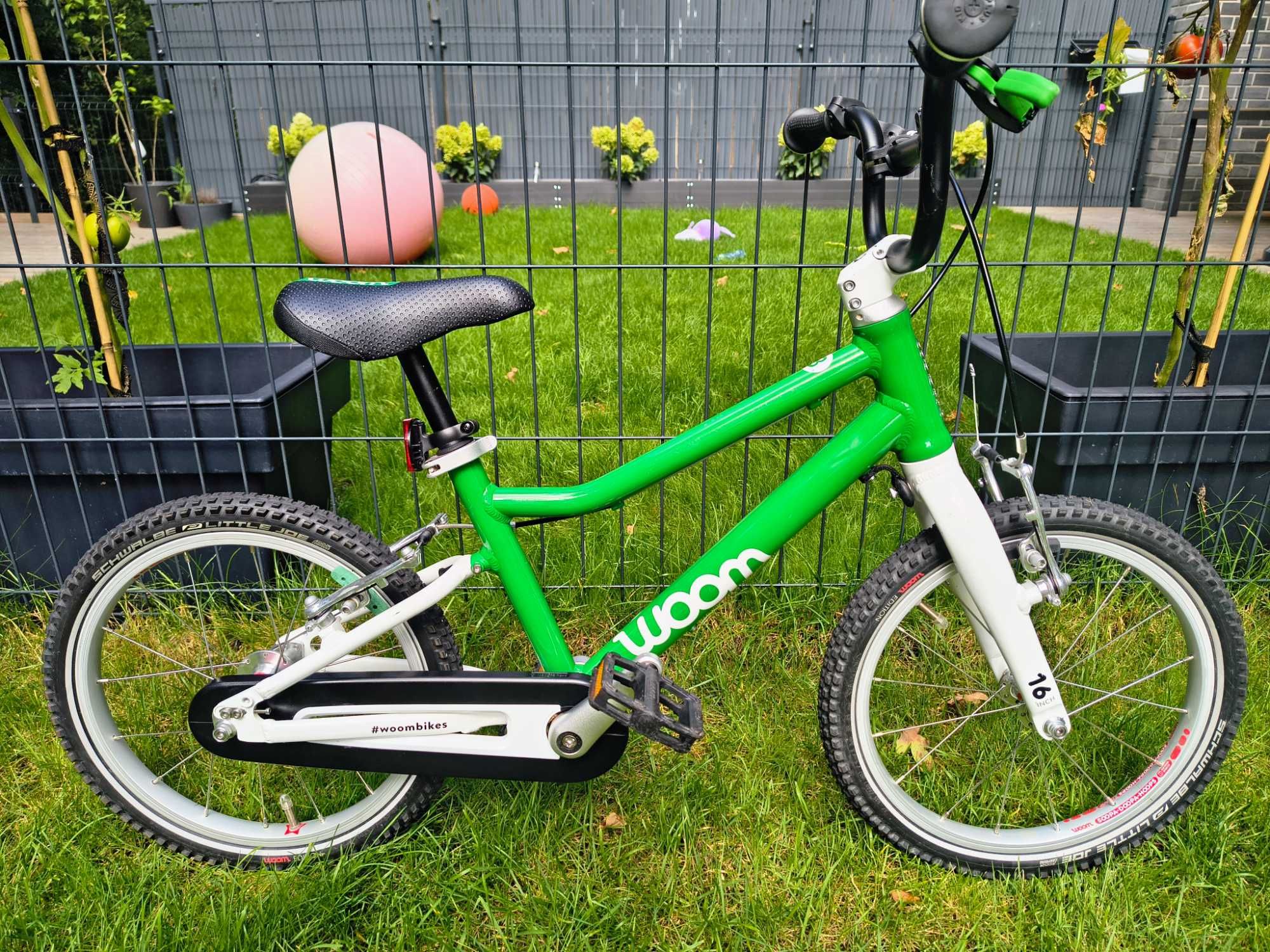 Woom 3 zielony, zadbany, 1 właściciel