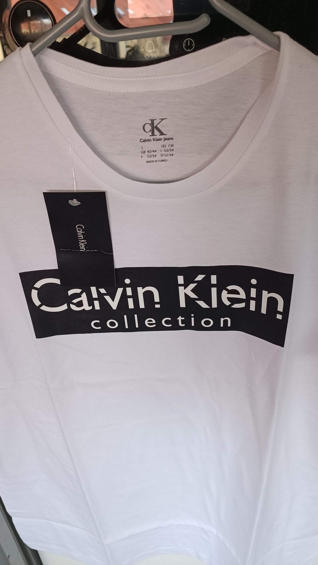 T-shirt męski CK biały r.L