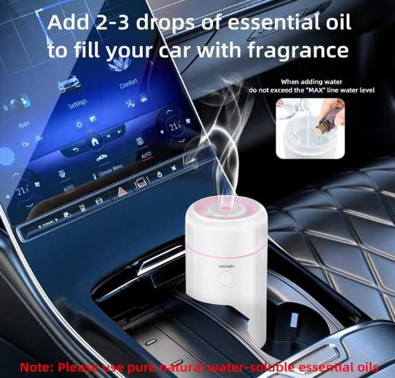 SEEDSEEL 100ml miniaturowy dyfuzor do olejków eterycznych USB (Biały)