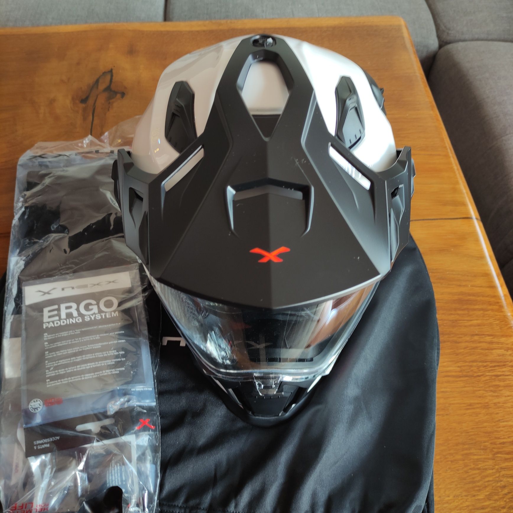 Kask motocyklowy dualowy Nexx X.WED 2 White Biały XXL enduro adventure