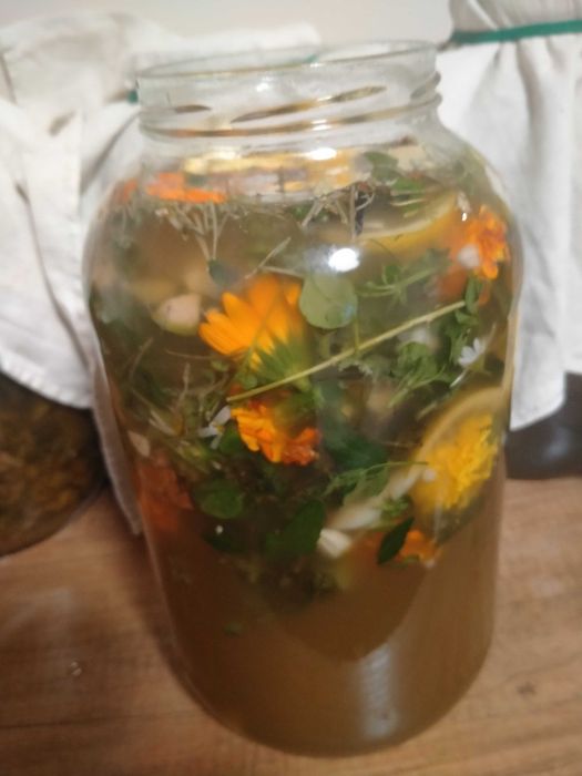 Oxymel Podlaski macerat na bazie octu jablkowego, miodu, ziol przypraw