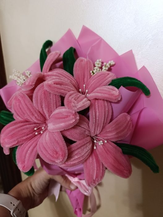 Квіти з синельного дроту. Букет. Подарунок.