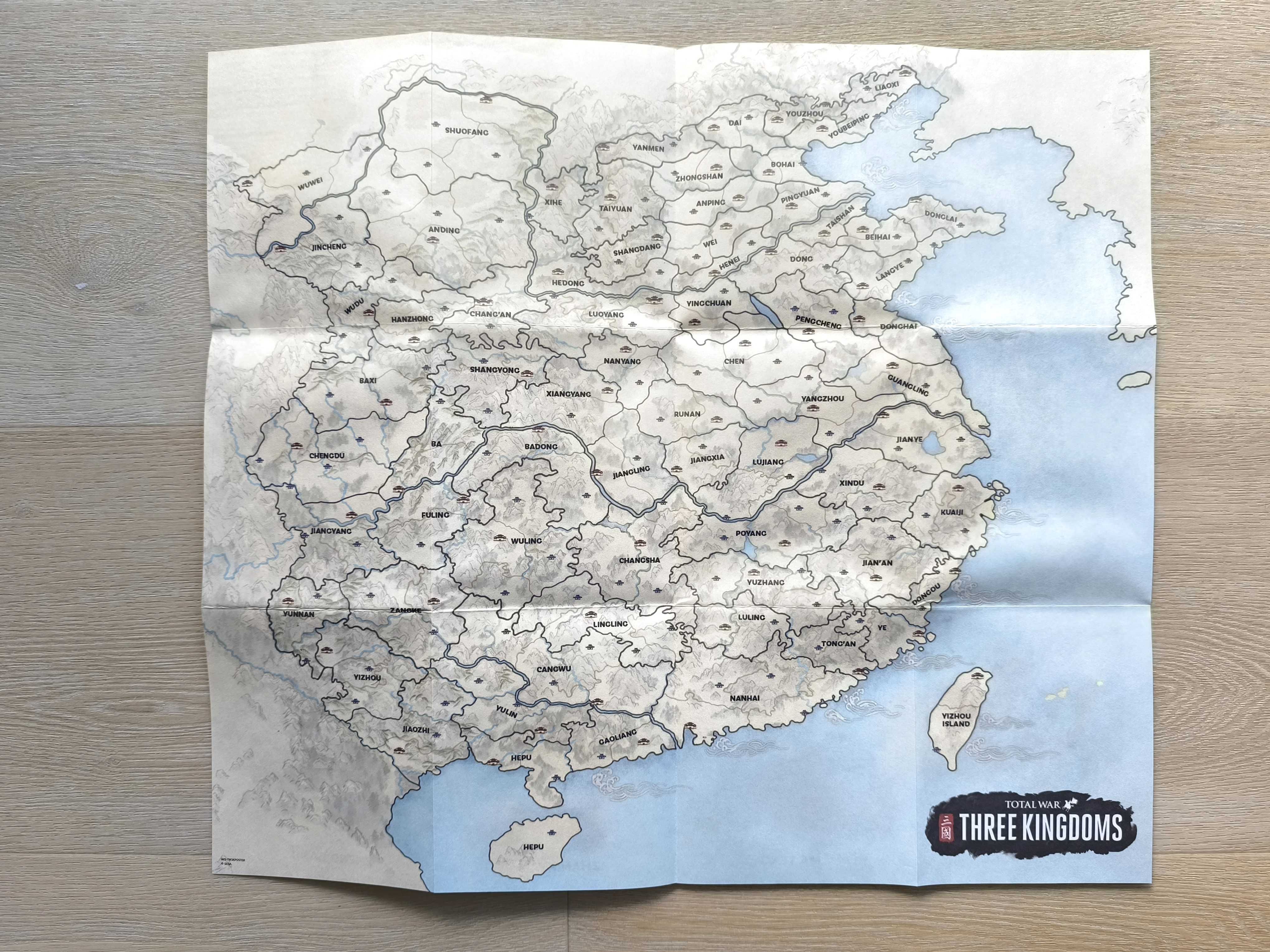 Total War Three Kingdoms - Kolekcjonerska mapa prowincji CHIN / PLAKAT