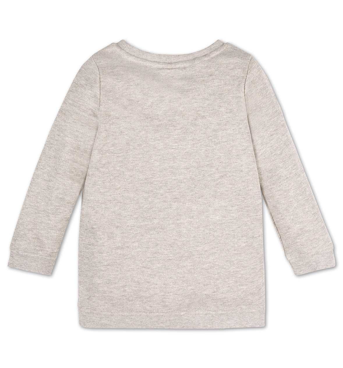 Długa szara bluza Palomino C&A roz 110 serce złote cekiny złota nitka