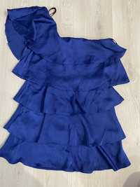 Сукня синя з воланом міні плаття не zara