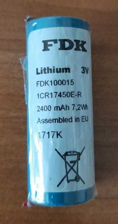 Літієва батарея з виводами FDK CR17450E-R, АА, 3В, 2400 мАг, Японія