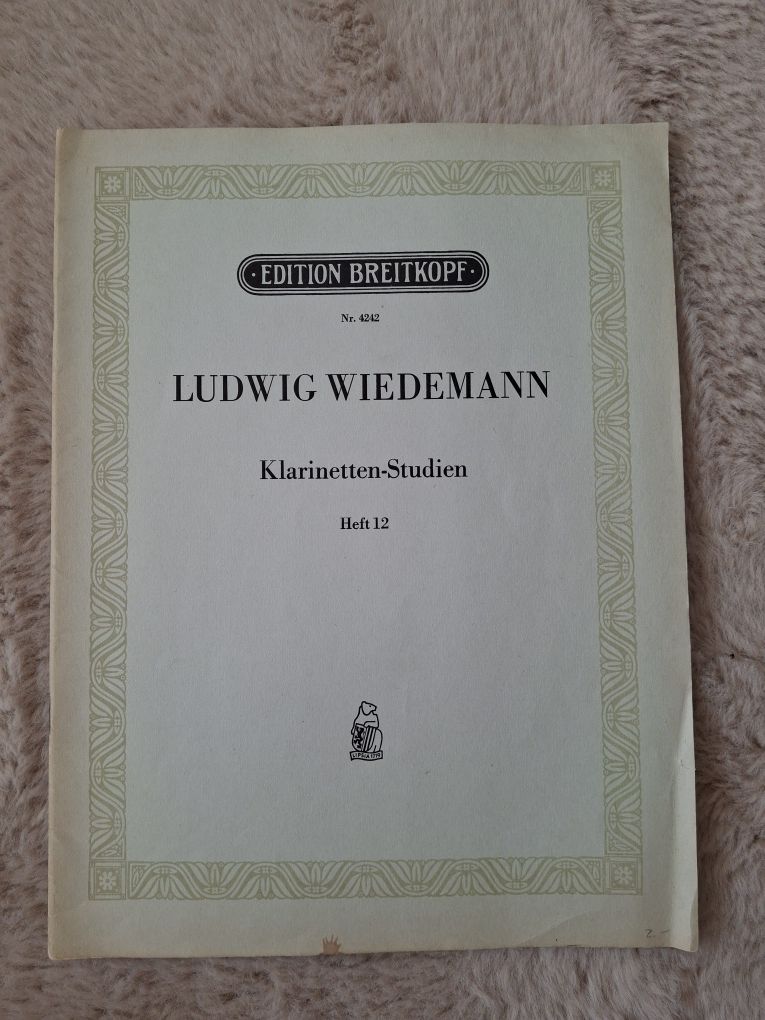Ludwig Wiedemann Klarinetten Studien Heft 12 nuty na klarnet edition B