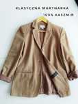 Kaszmirowa marynarka pure cashmere camelowa marynarka