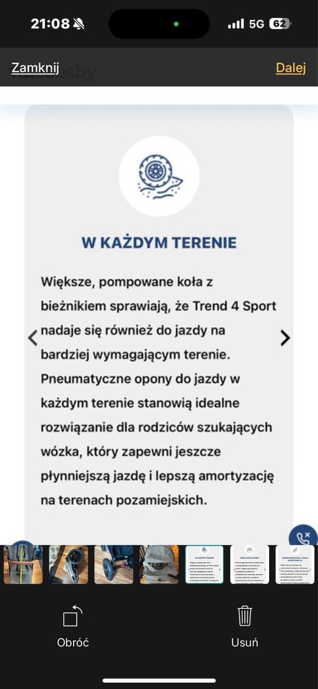 Wozek Trend Snap 4 pompowane koła