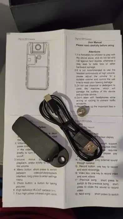 Vandlin GA39 бодикамера відеореєстратор нагрудний камера поворотна