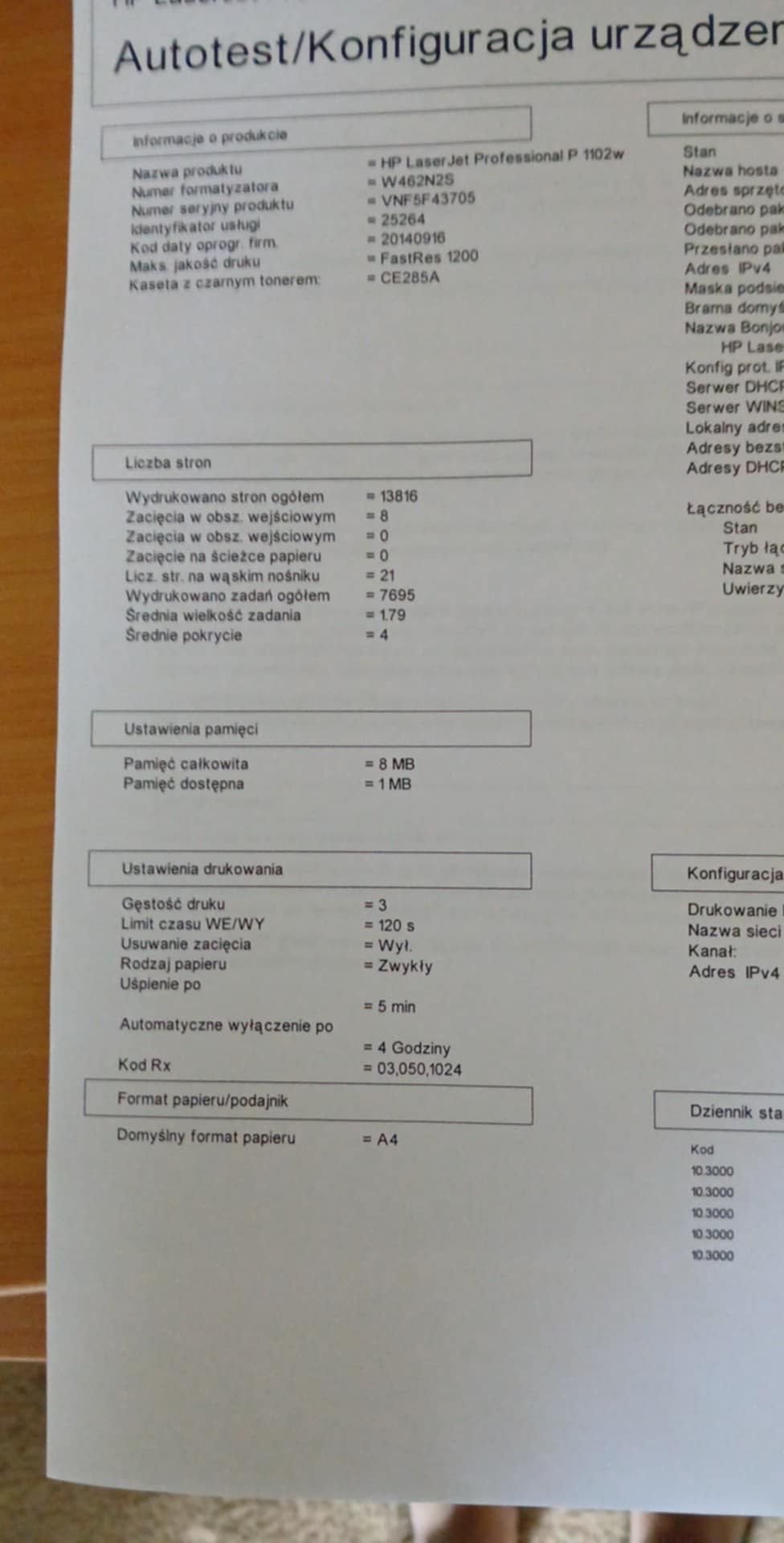 Drukarka jednofunkcyjna laserowa (mono) HP LaserJet Pro P1102w