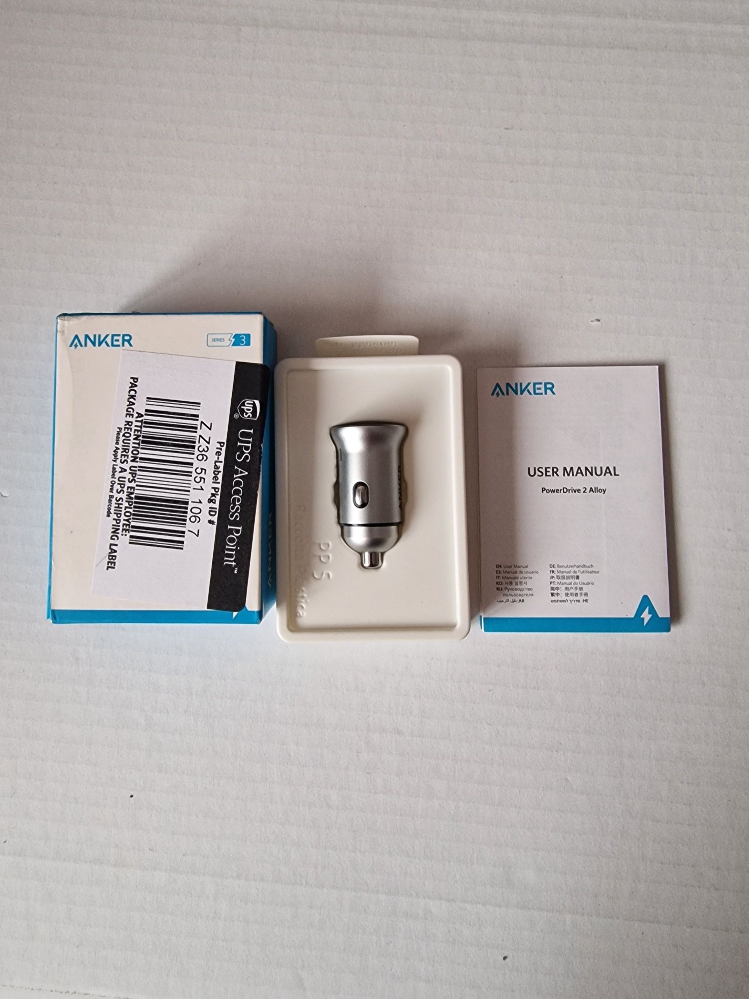 Anker samochodowa ładowarka 2 Porty USB 24 W 4,8 A